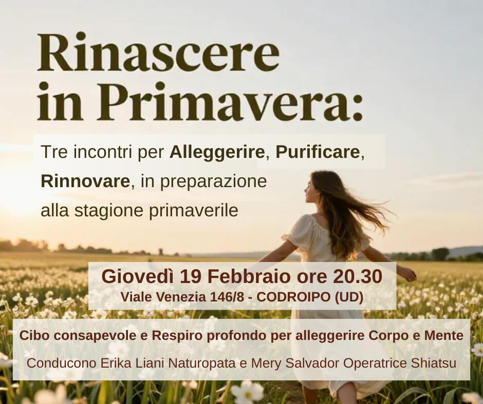 Eventi-ErikaLiani-Naturopata.jpg Eventi Erika Liani Naturopata in Codroipo, Udine, Feletto Umberto, Pordenone. Vebgono trattati temi di Depurazione e detox stagionale